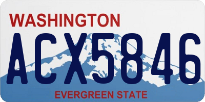 WA license plate ACX5846