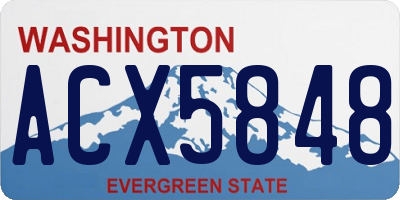 WA license plate ACX5848