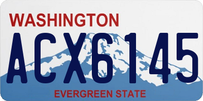 WA license plate ACX6145