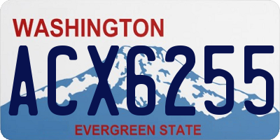 WA license plate ACX6255