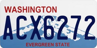 WA license plate ACX6272