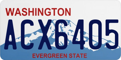 WA license plate ACX6405