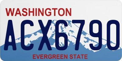 WA license plate ACX6790