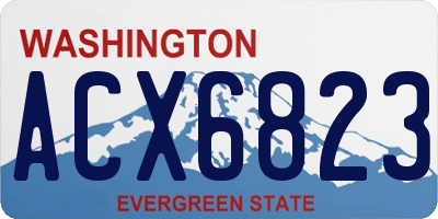 WA license plate ACX6823