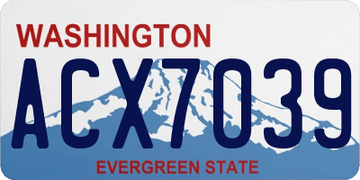 WA license plate ACX7039