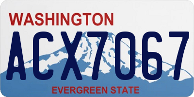WA license plate ACX7067