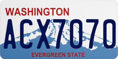 WA license plate ACX7070
