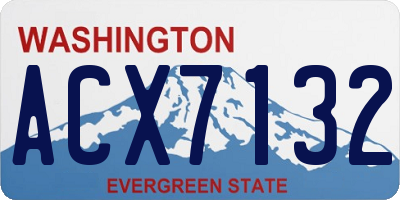 WA license plate ACX7132