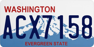 WA license plate ACX7158
