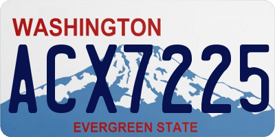 WA license plate ACX7225
