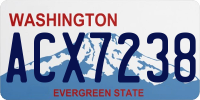 WA license plate ACX7238