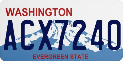 WA license plate ACX7240