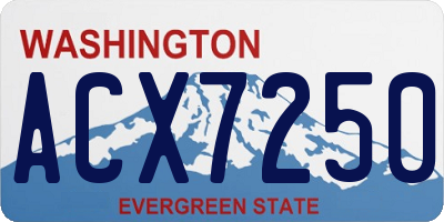 WA license plate ACX7250