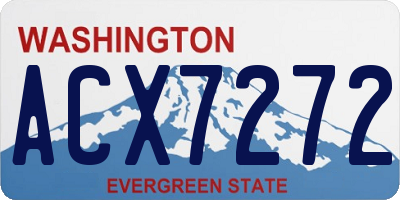 WA license plate ACX7272