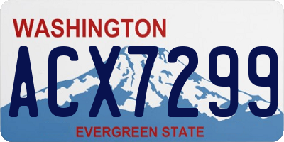 WA license plate ACX7299