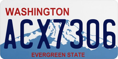 WA license plate ACX7306
