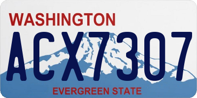 WA license plate ACX7307