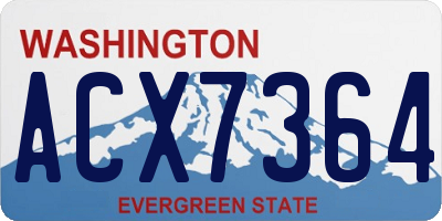 WA license plate ACX7364