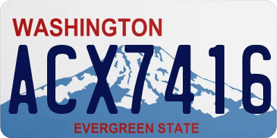 WA license plate ACX7416
