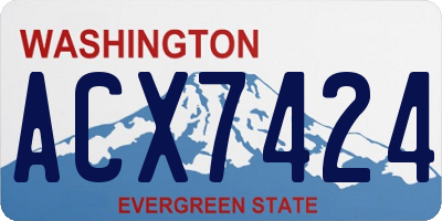 WA license plate ACX7424
