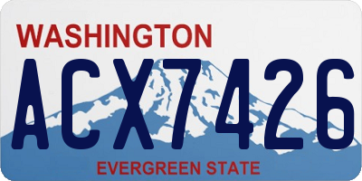 WA license plate ACX7426