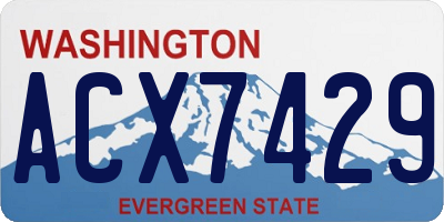 WA license plate ACX7429