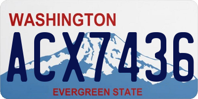 WA license plate ACX7436