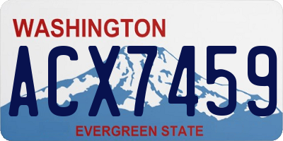 WA license plate ACX7459