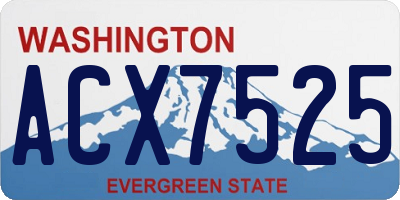 WA license plate ACX7525