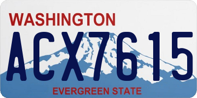 WA license plate ACX7615