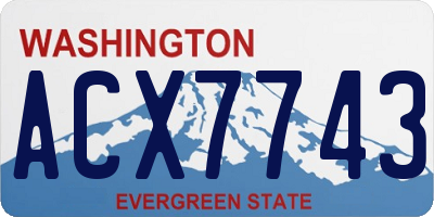 WA license plate ACX7743