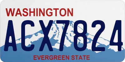 WA license plate ACX7824