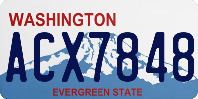 WA license plate ACX7848