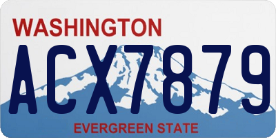 WA license plate ACX7879