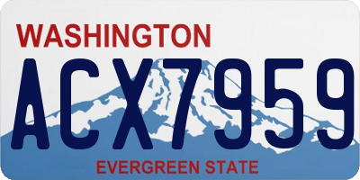 WA license plate ACX7959