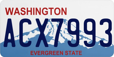 WA license plate ACX7993