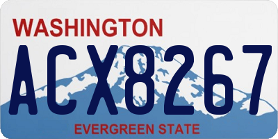 WA license plate ACX8267