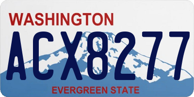 WA license plate ACX8277