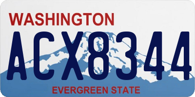 WA license plate ACX8344