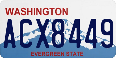 WA license plate ACX8449