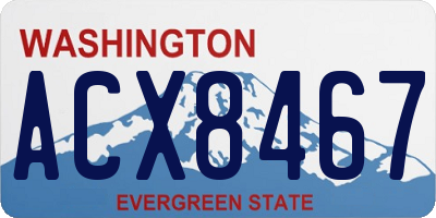 WA license plate ACX8467