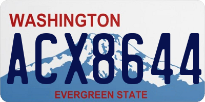 WA license plate ACX8644