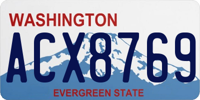 WA license plate ACX8769