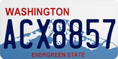 WA license plate ACX8857