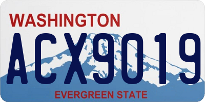 WA license plate ACX9019