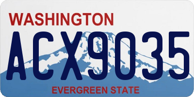 WA license plate ACX9035