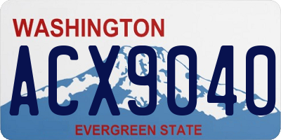 WA license plate ACX9040