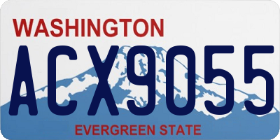 WA license plate ACX9055