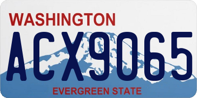 WA license plate ACX9065