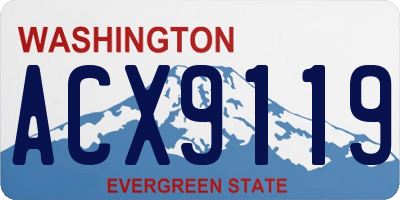 WA license plate ACX9119